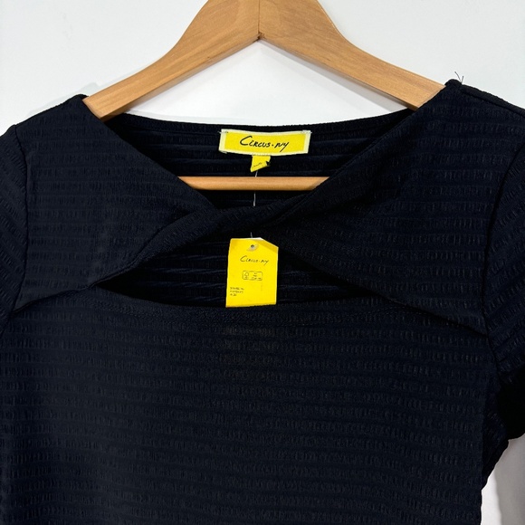 Circus NY Women’s Small Anthracite Black Cut Out Kelsie Stretch Long Sleeve Top - Picture 2 of 10